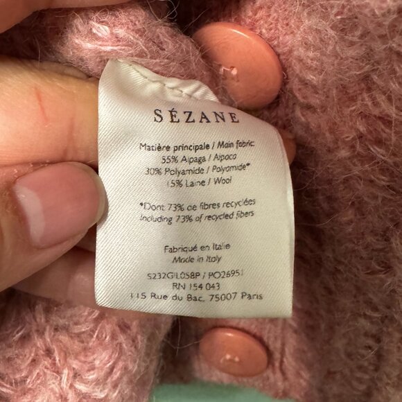 Sezane Emile Pink Cardigan Sweater - Picture 7 of 9